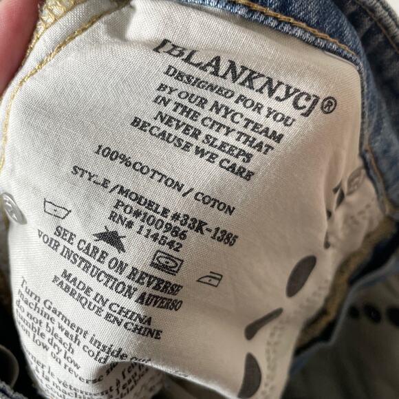 Blank NYC Studded Crop Girlfriend Denim | 28 - Picture 6 of 7